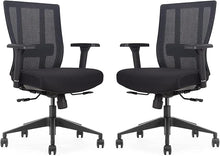 Load image into Gallery viewer, GM Seating Bitchair Ergonomic Mesh Office Chair - Adjustable Lumbar Support Computer Desk Chair with Height Adjustable Arms - Seat Depth Adjustable Executive Office Chair -  Black (Tangerine)