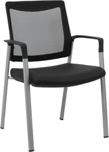 Load image into Gallery viewer, Ergonomic Executive Office Chair &amp; Mesh Stacking Chairs with Armrests Fabric Seats Ideal for Guest Waiting Room Lobby Reception &amp; Meeting Conference Room - Pack of 2